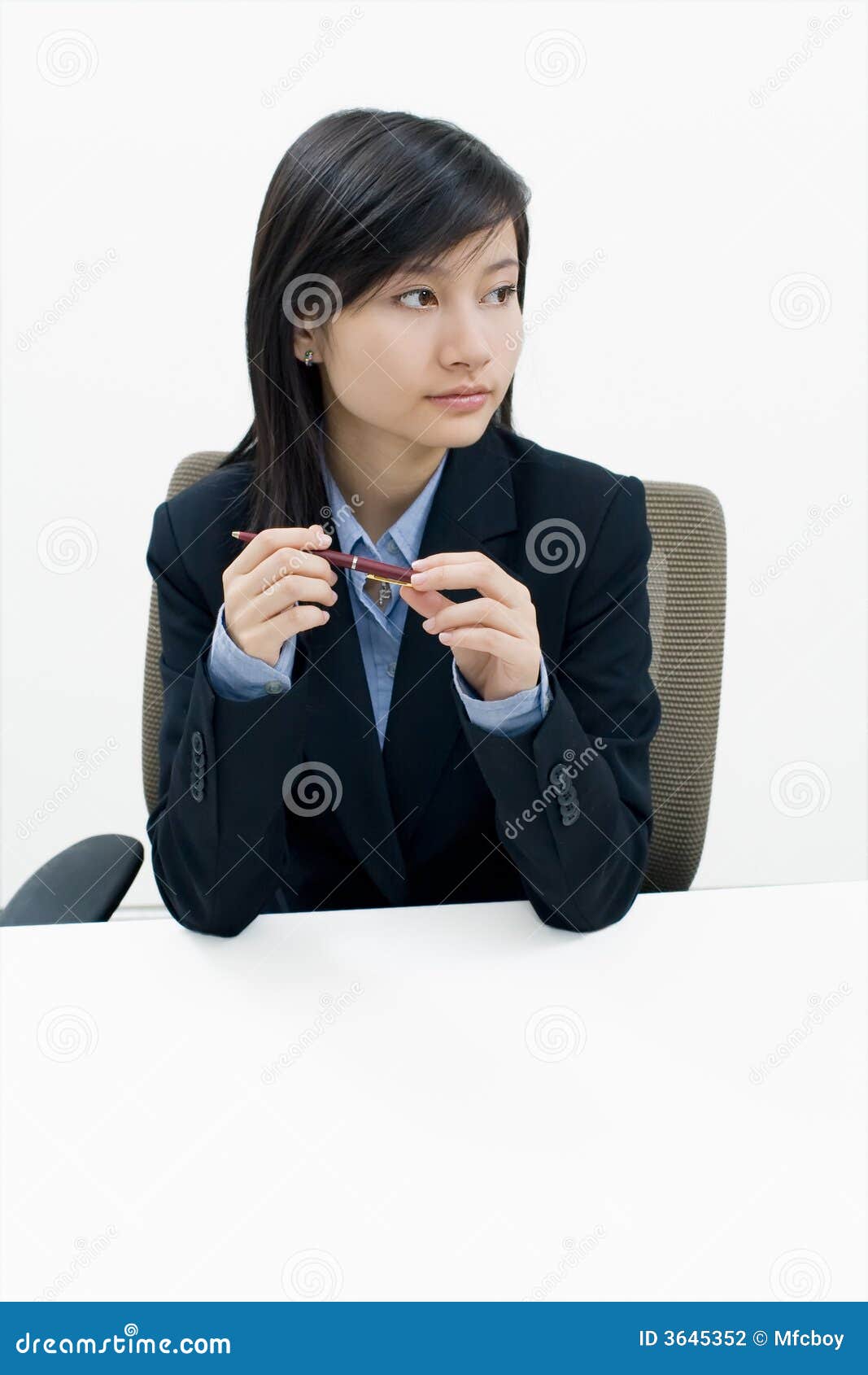 Office lady stock photo. Image of collar, feminine, girl 3645352