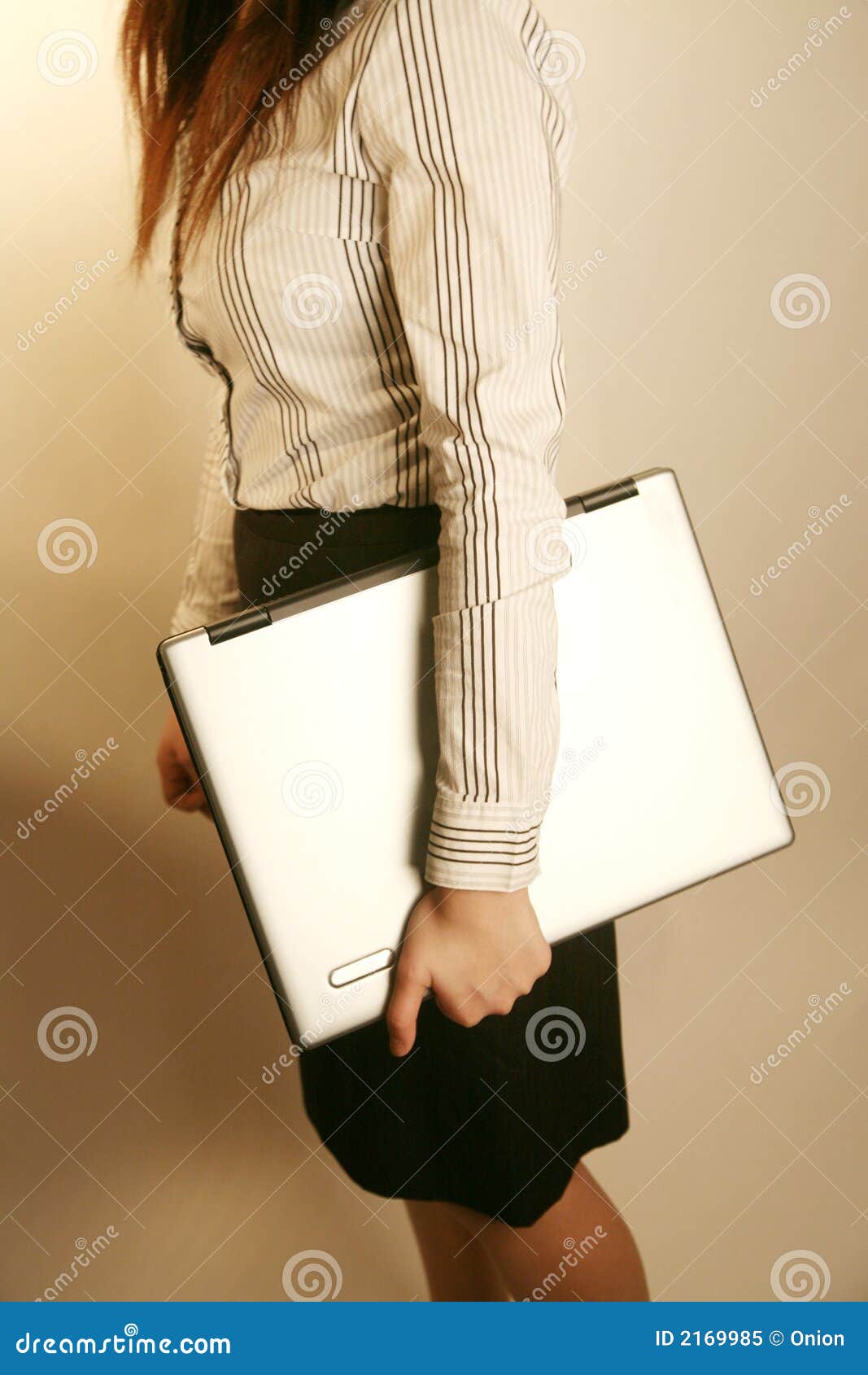 Office lady holding laptop stock image. Image of information 2169985