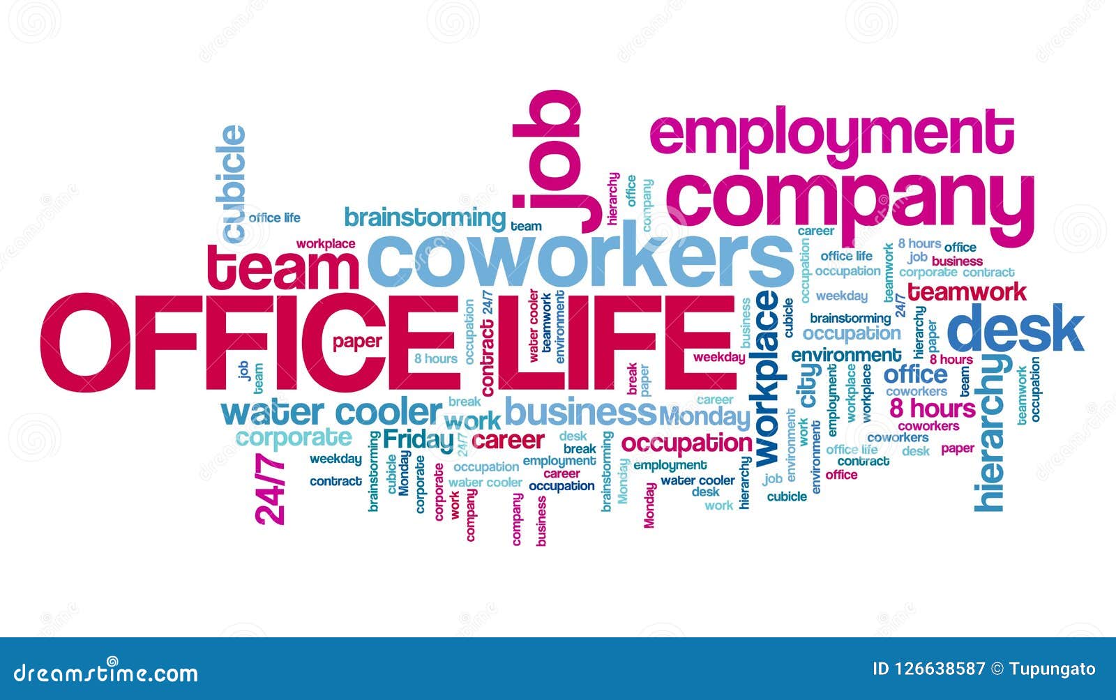 Office life word cloud stock illustration. Illustration of desk 126638587