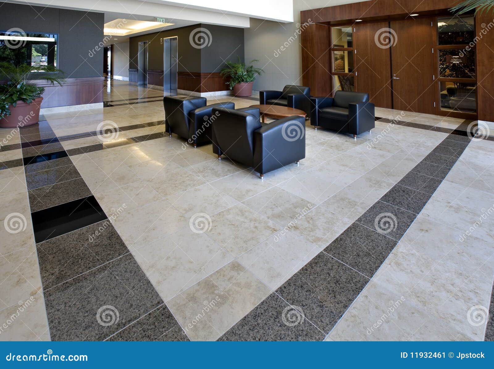 office lobby showing tile floor