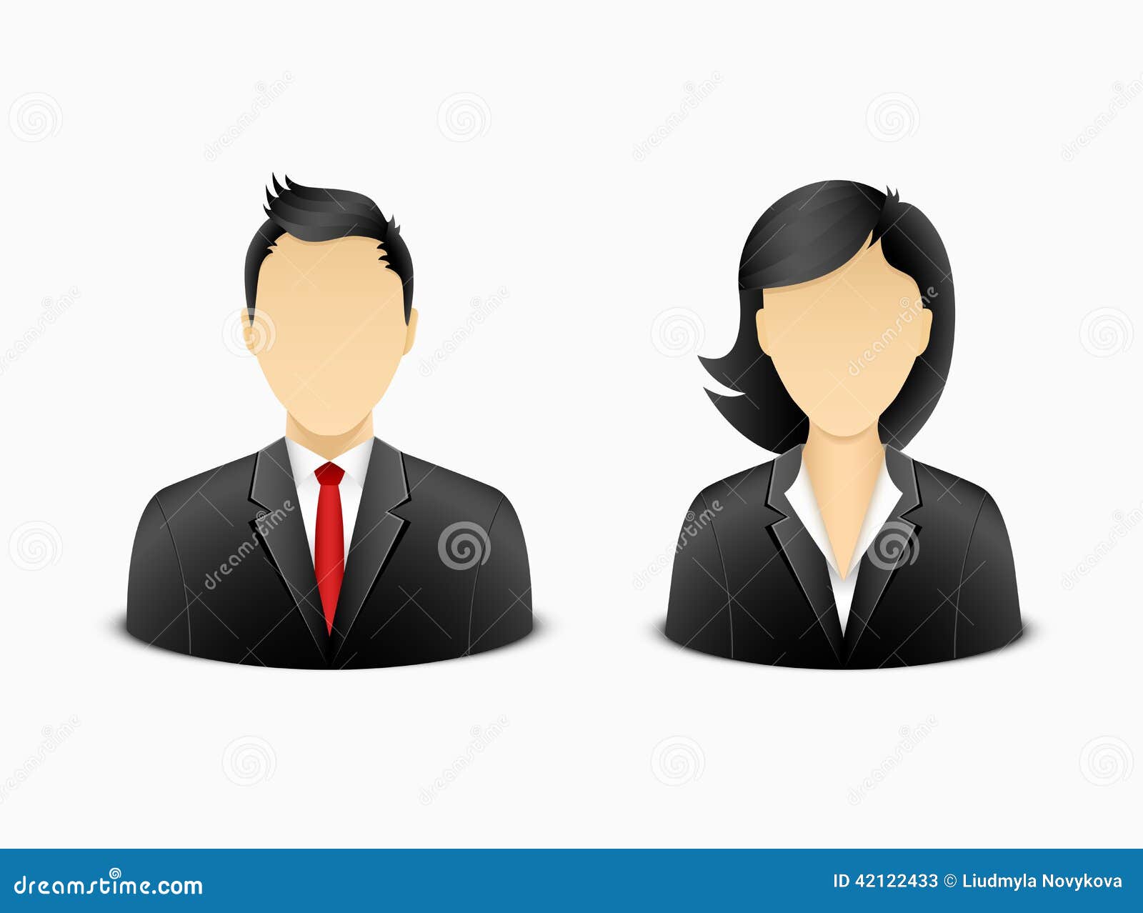 Office Man and Woman Avatar Stock Vector - Illustration of abstract,  manager: 42122433