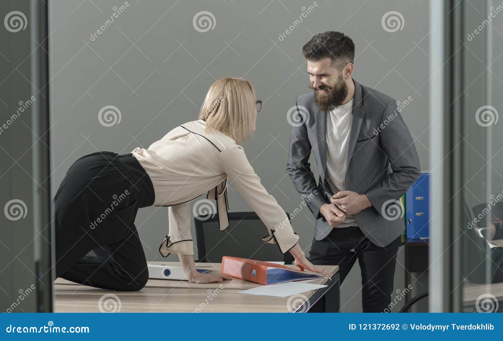 Office Manager Seduce Boss on Desktop image