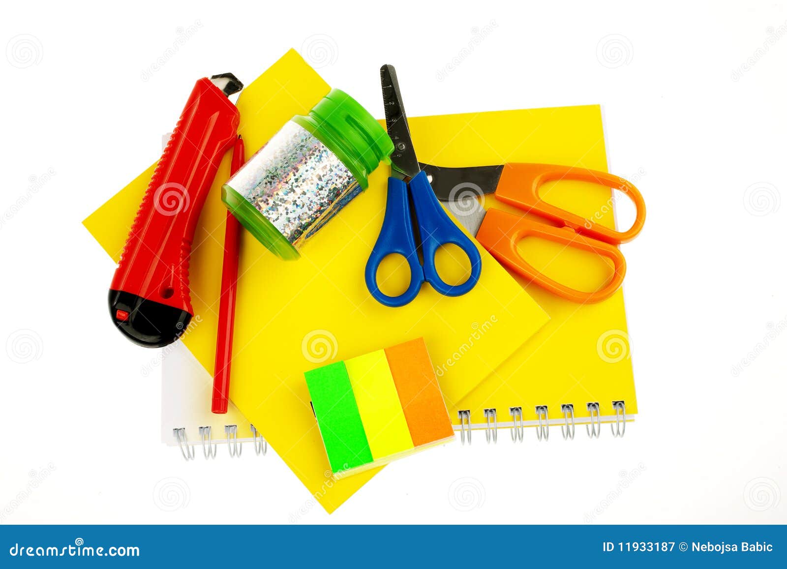 Office materials stock image. Image of studies, colourful 11933187