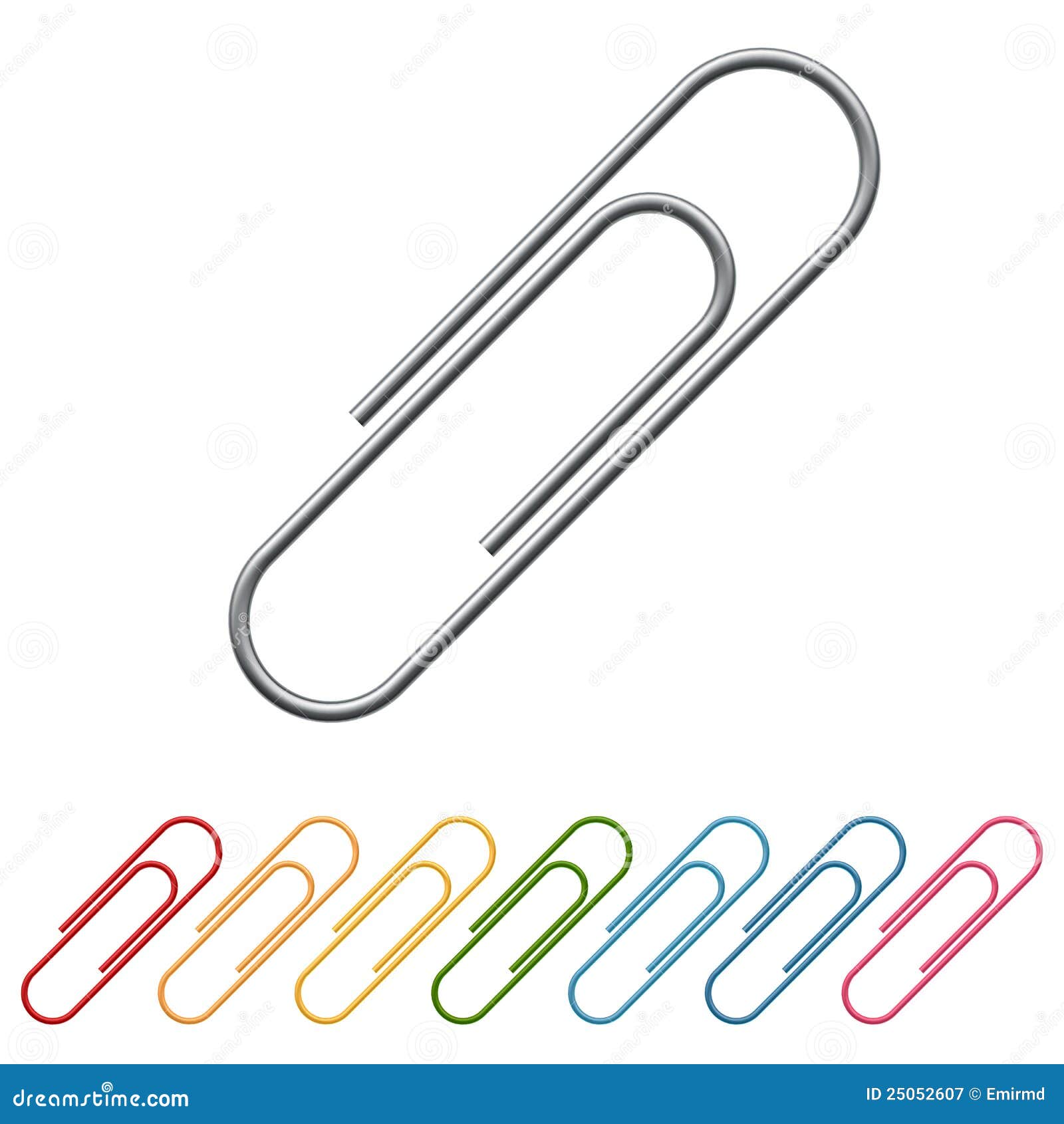 Office paper clips stock illustration. Illustration of metal 25052607