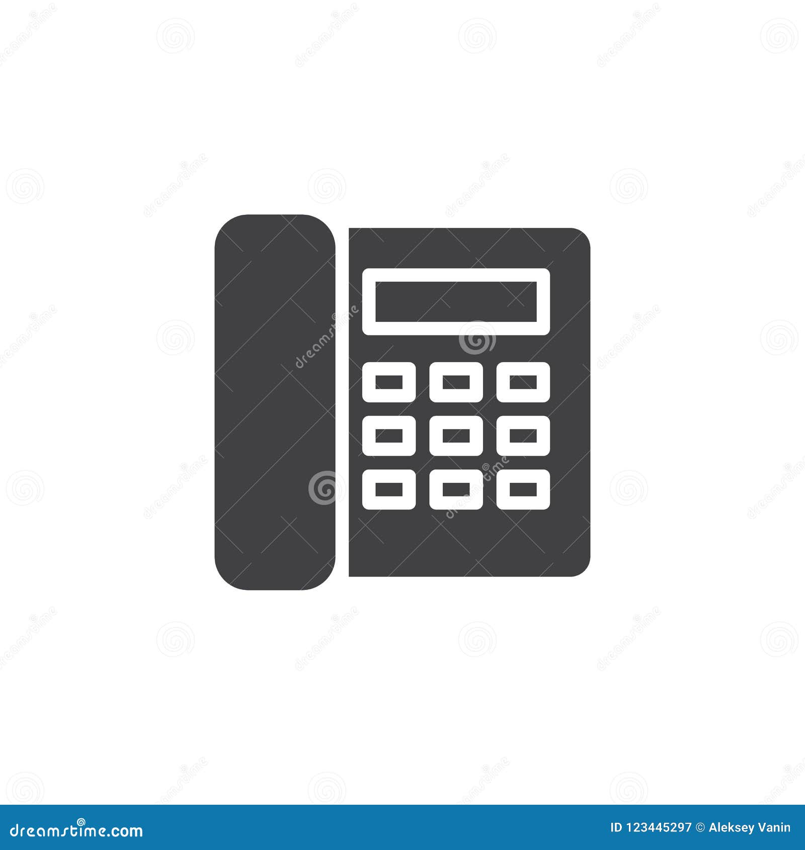 Download Office phone vector icon stock vector. Illustration of illustration - 123445297