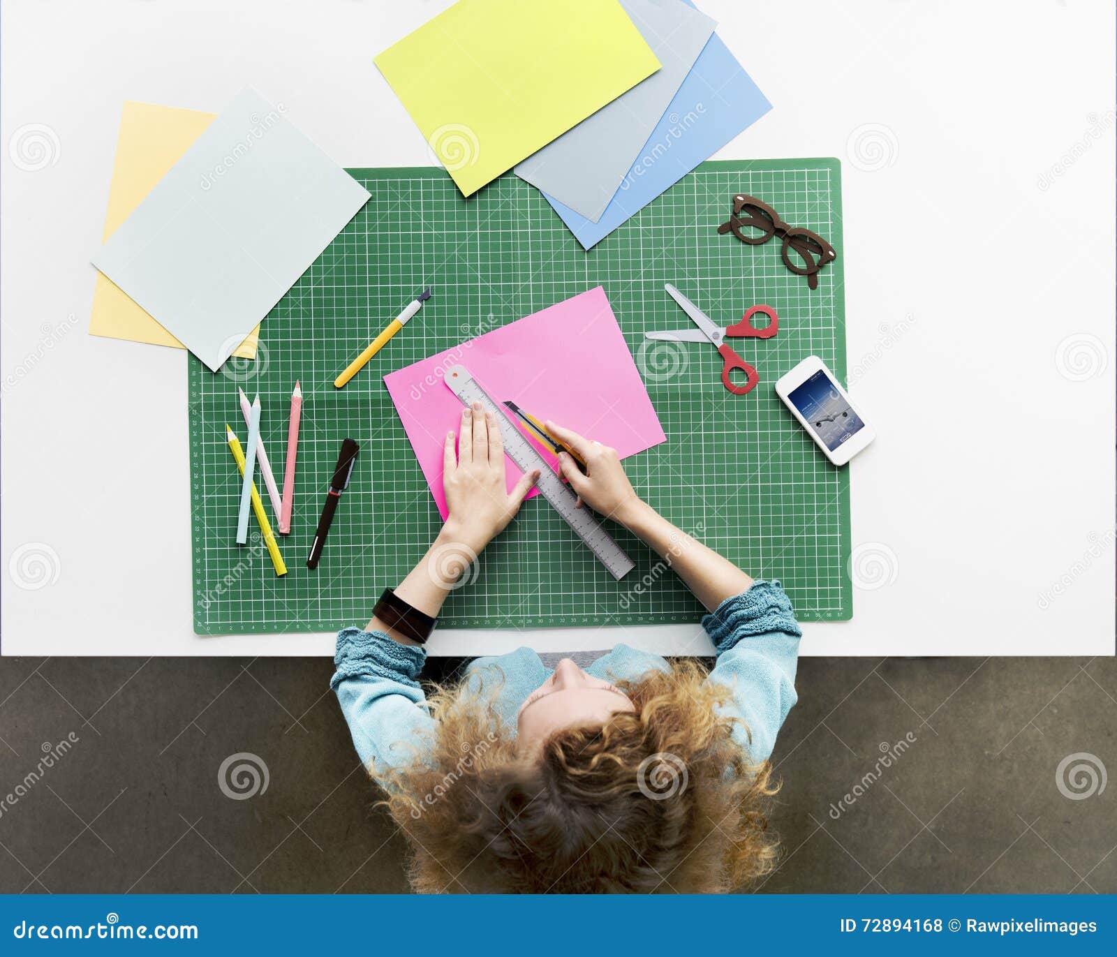 Office Station Workplace Stationery Job Concept Stock Photo Image of