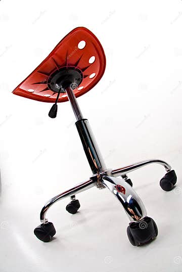 Office stool on wheels stock image. Image of elegant, white - 4945941