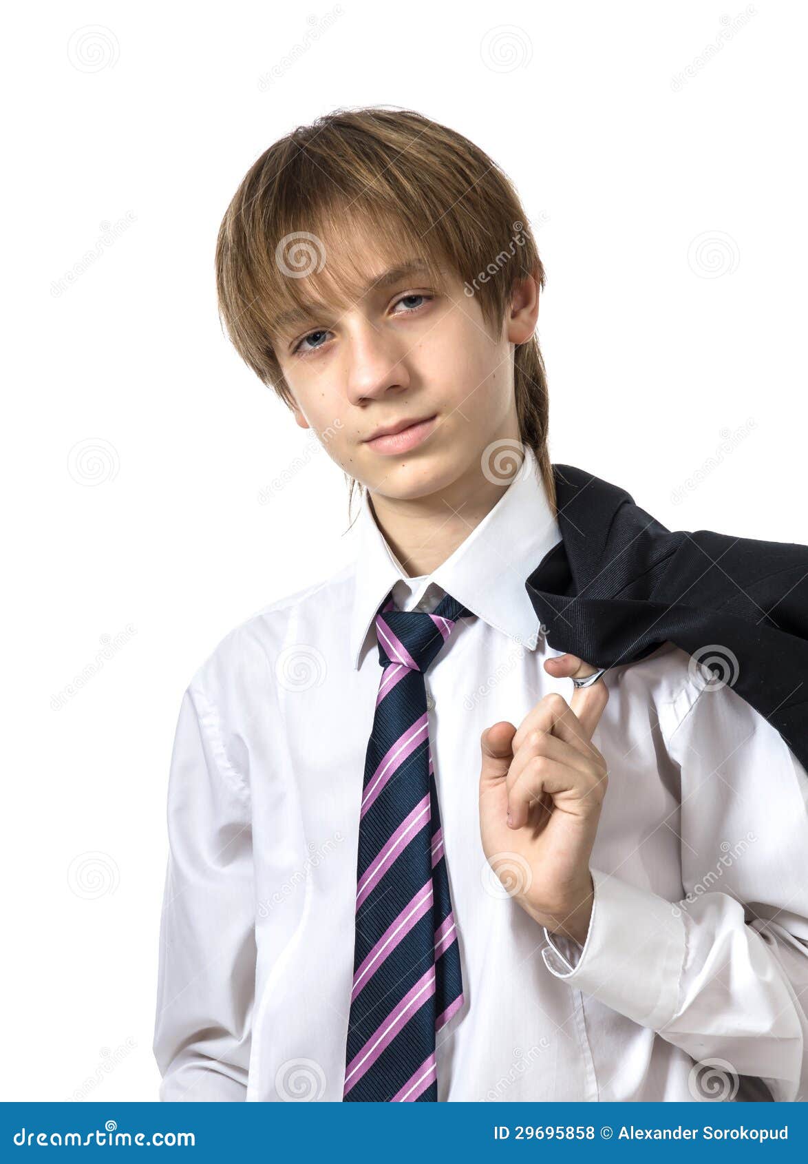 Office Style Showing by Young Boy Stock Photo Image of textile