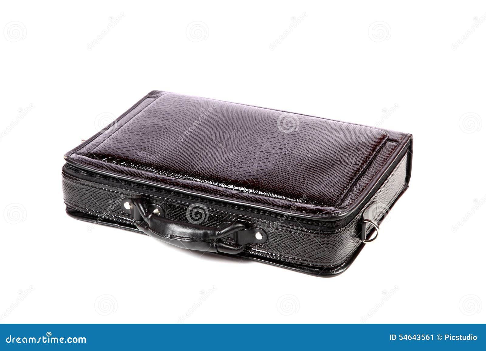 Office suitcase stock image. Image of leather, white 54643561