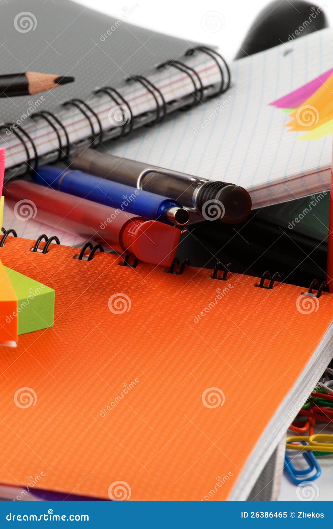 Office Suppliers stock image. Image of notebooks, group 26386465