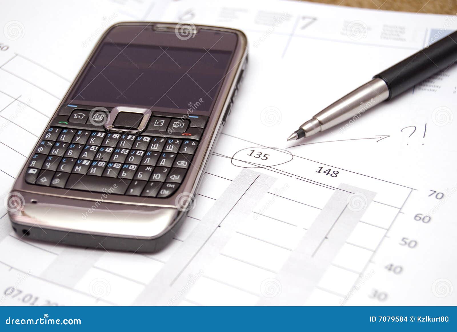 Office Supplies and Mobile Phone Stock Photo Image of mobility