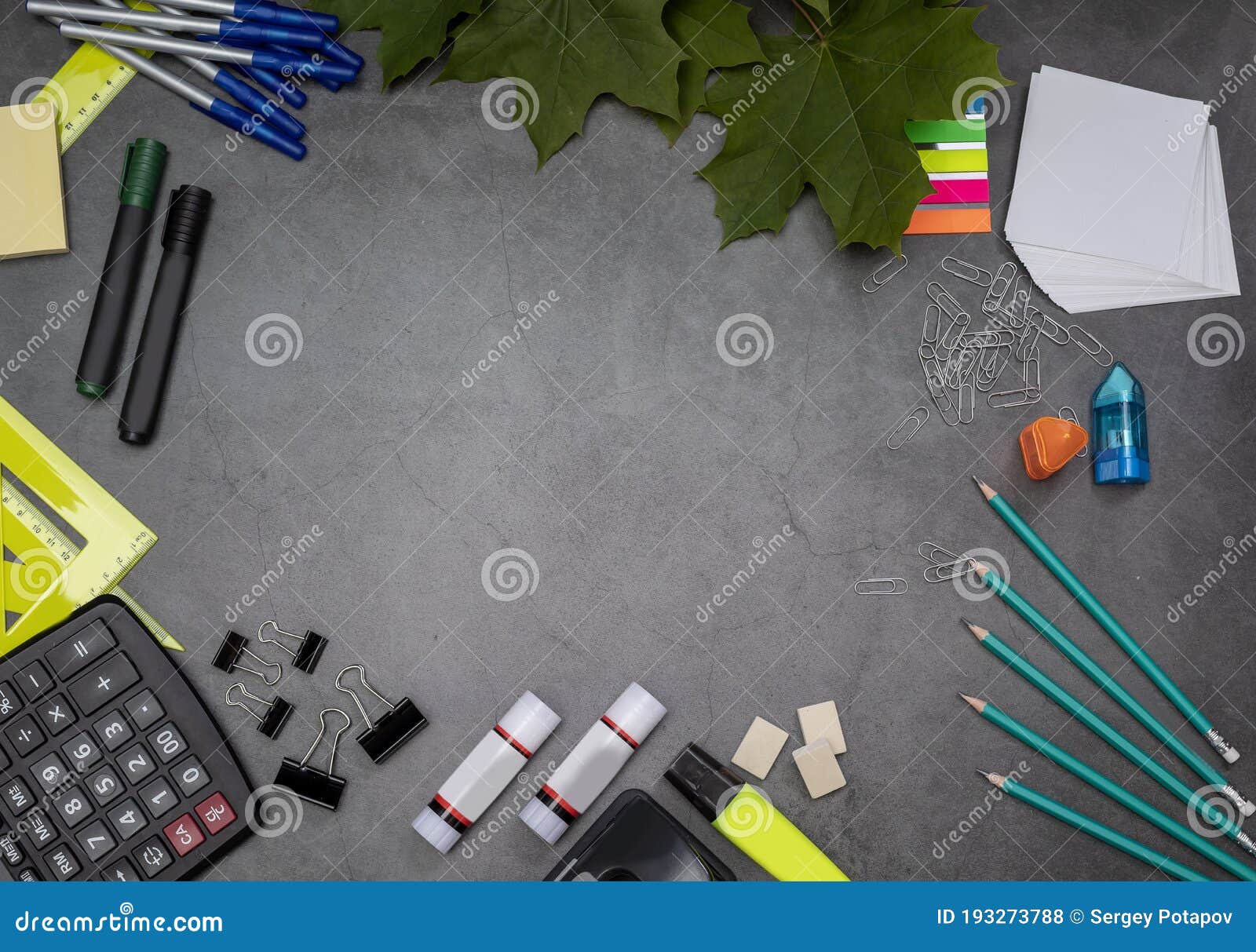 Office Supplies or Supplies for School and University Study on the