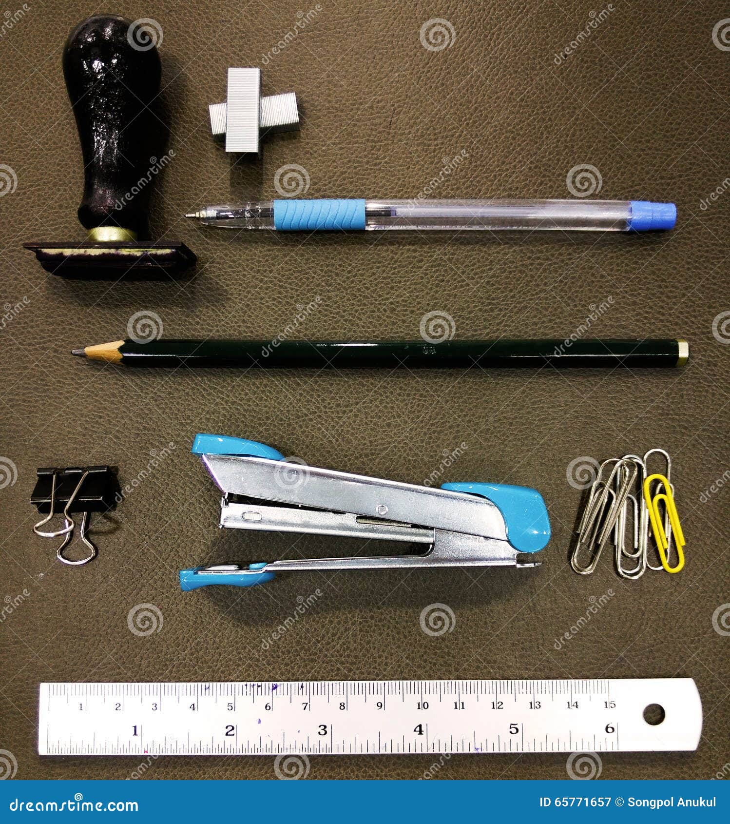 Office Supplies stock image. Image of desk, clips, equipment 65771657