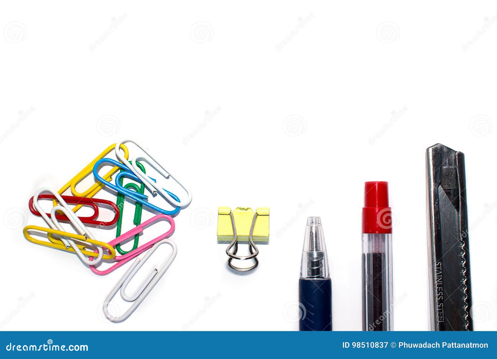 Office Supplies stock image. Image of objects, paper 98510837