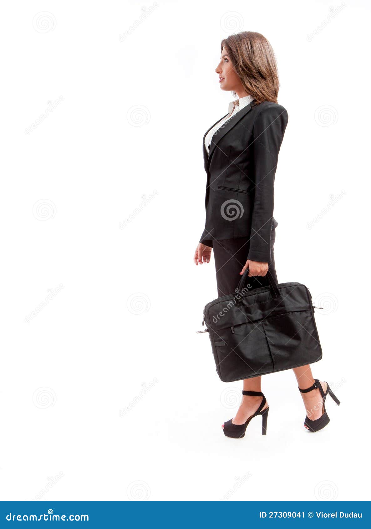 Office Woman With Briefcase Stock Image Image 27309041