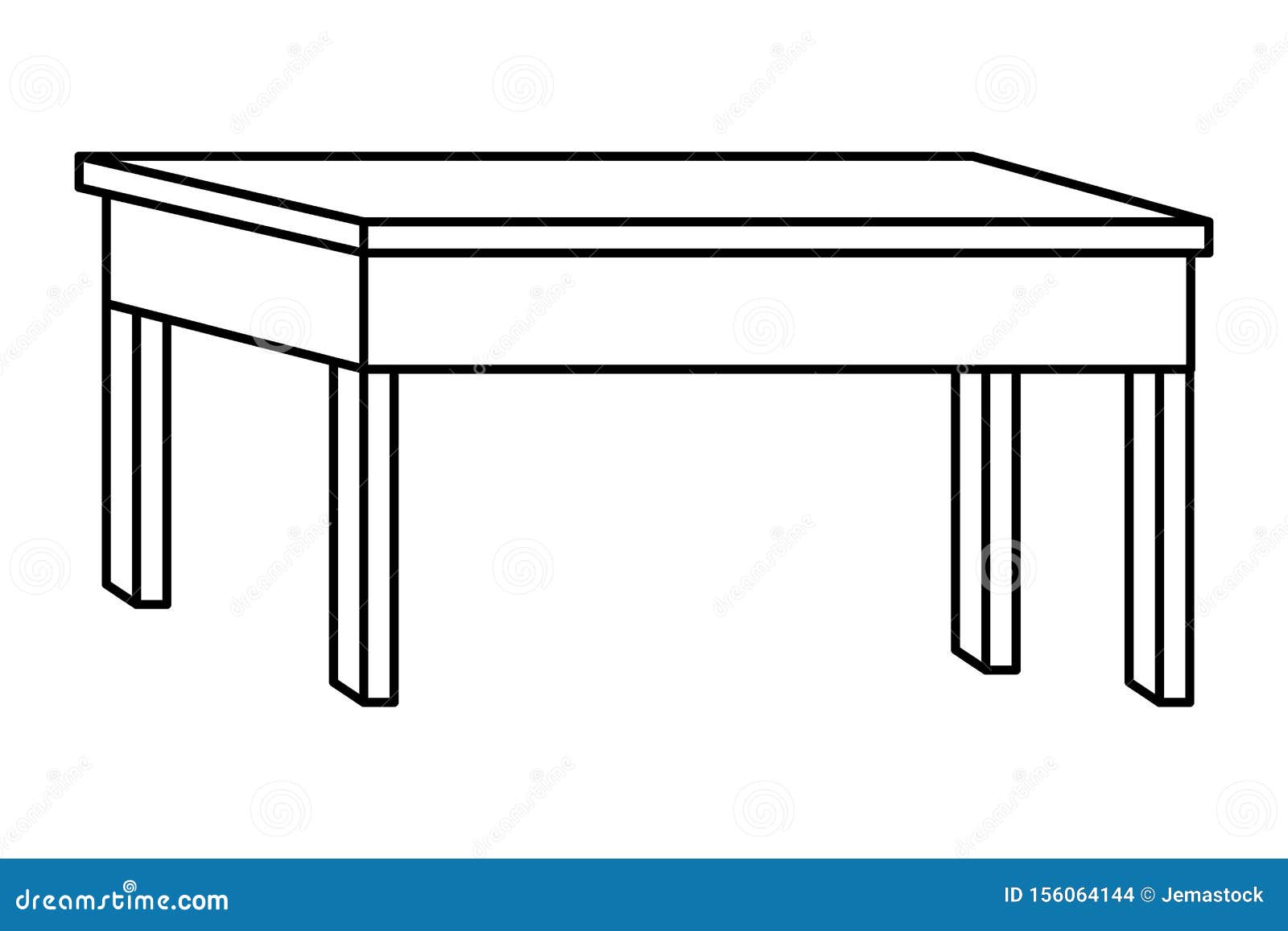 Как нарисовать плоский стол