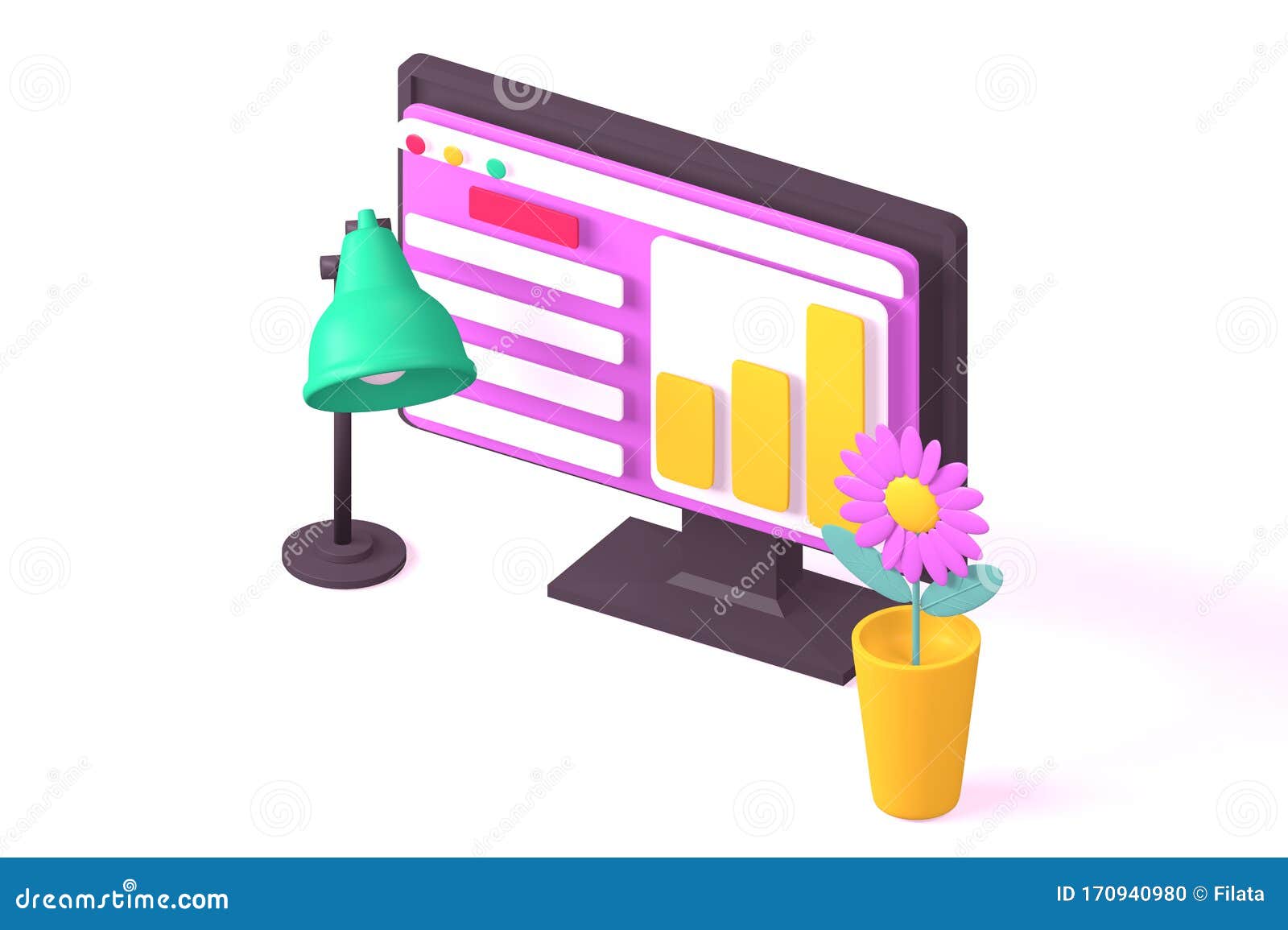 pink office stuff