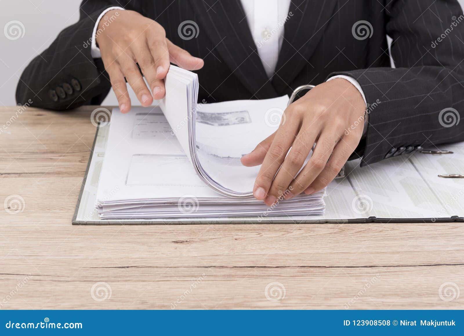 Office Worker Handles Documents Stock Photo Image of heap, group