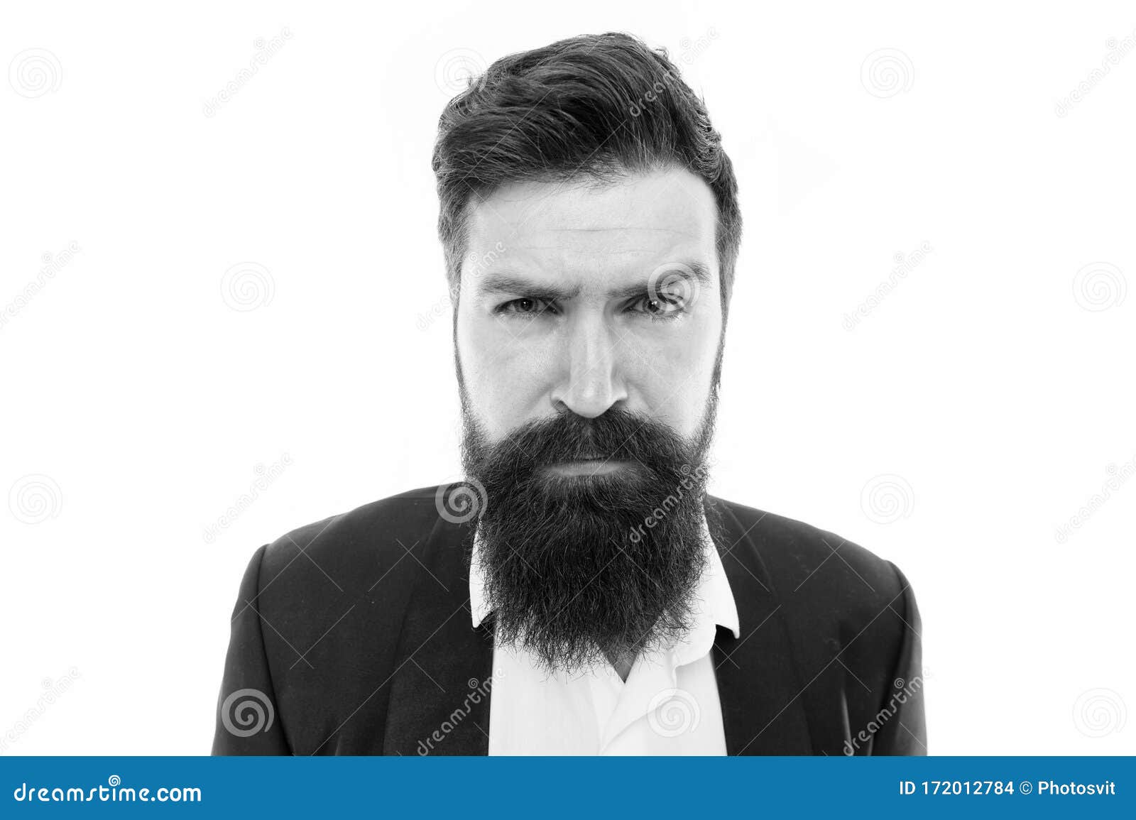 Office Worker. Man Handsome Bearded Businessman Wear Formal Suit ...