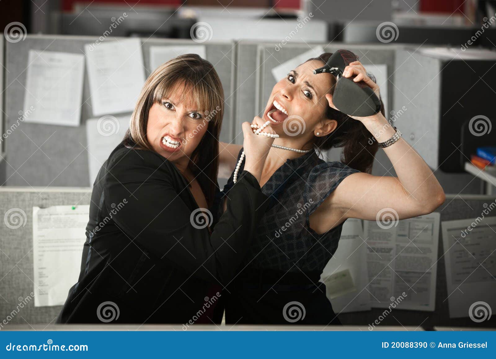 Office Workers Fighting stock photo. Image of hispanic 20088390