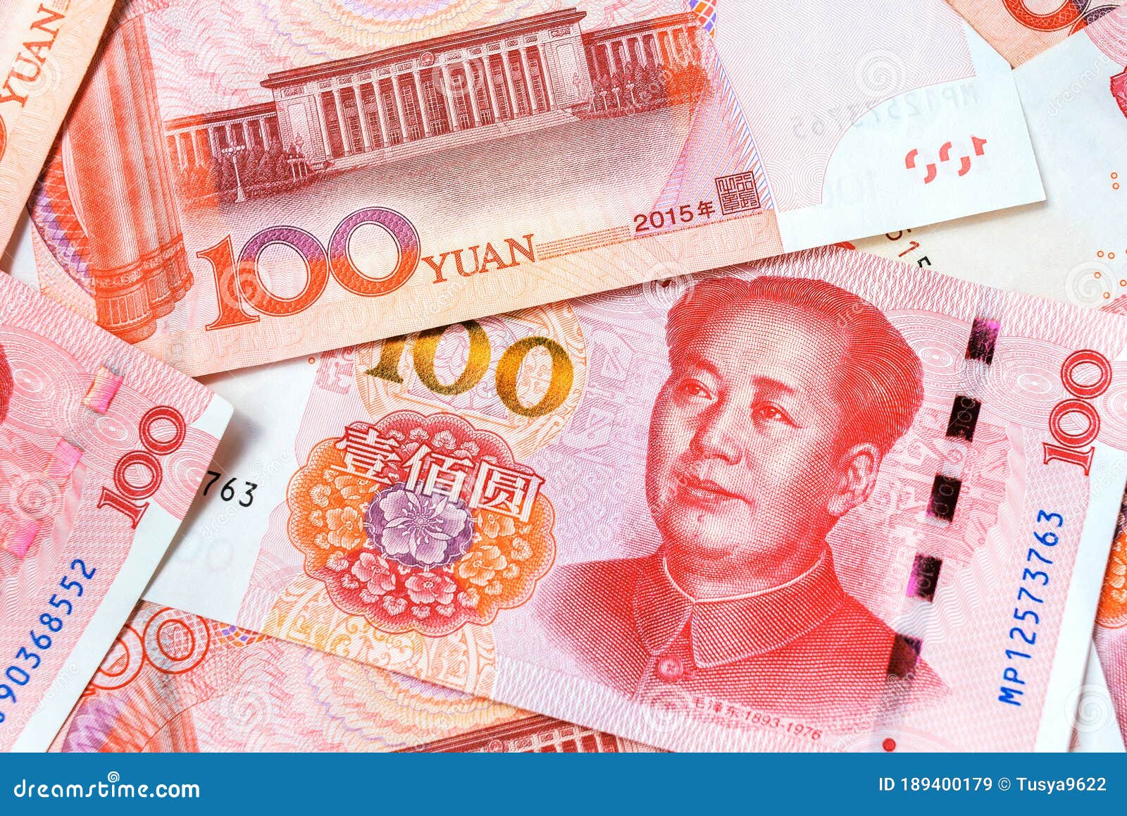 Official Chinese Currency. One Hundred Yuan. Stock Image Image of