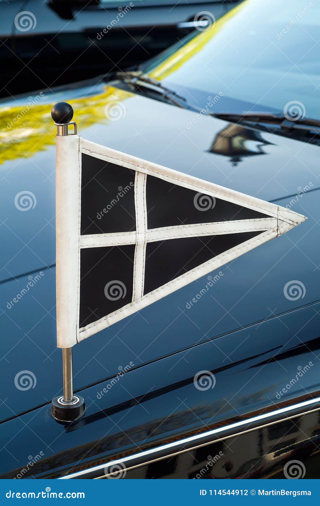 Official Flag on a Dutch Funeral Car Stock Photo Image of ceremonial, coffin 114544912