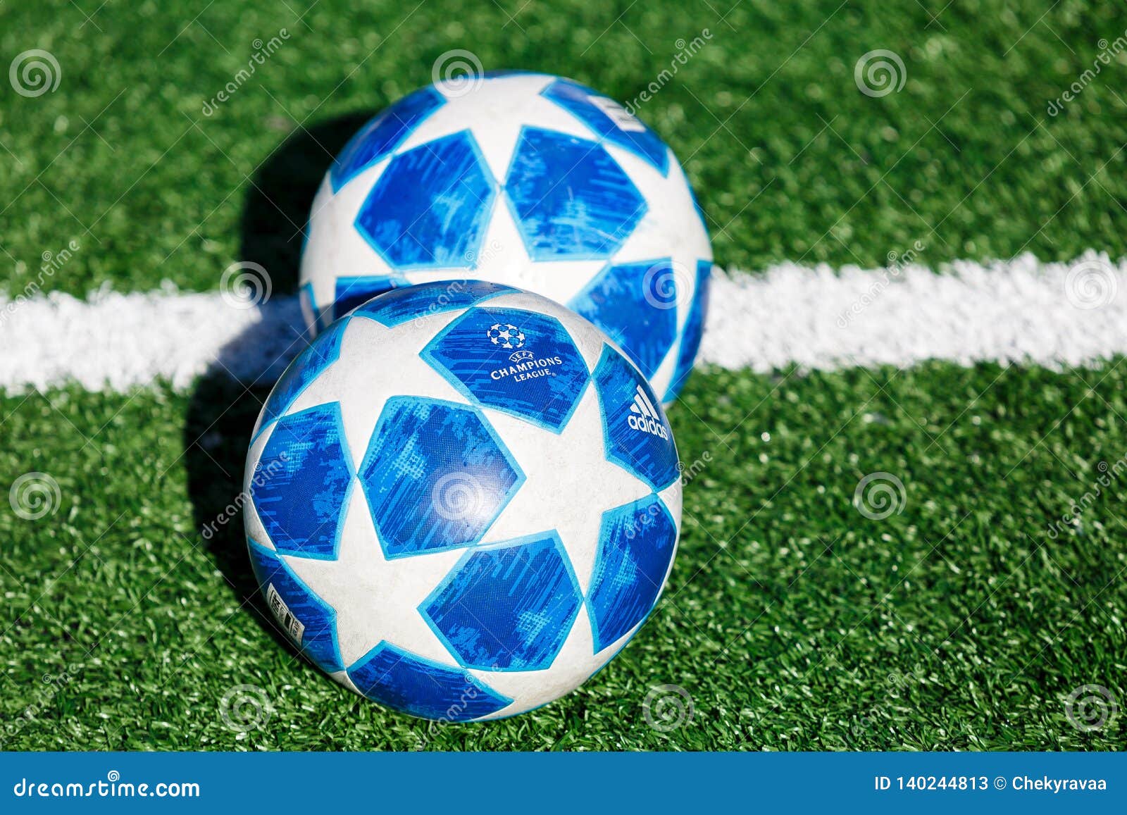 Official Match Ball Of Uefa Champions League Season 18 19 Adidas Finale Top Training On Grass Editorial Stock Photo Image Of Finale Leather