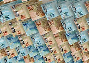 Official Money Of Brazil Real Currency Money Reais Hundred Reais 