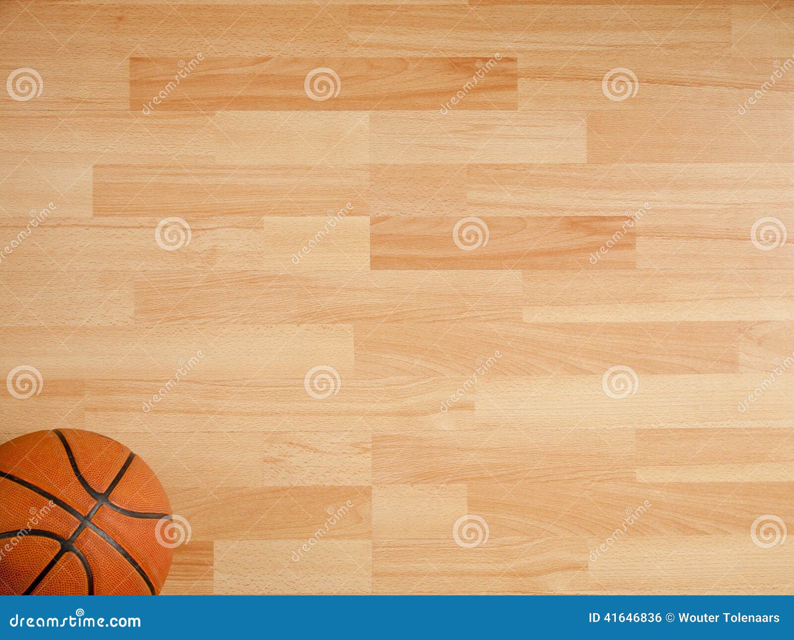 an official orange ball on a basketball court