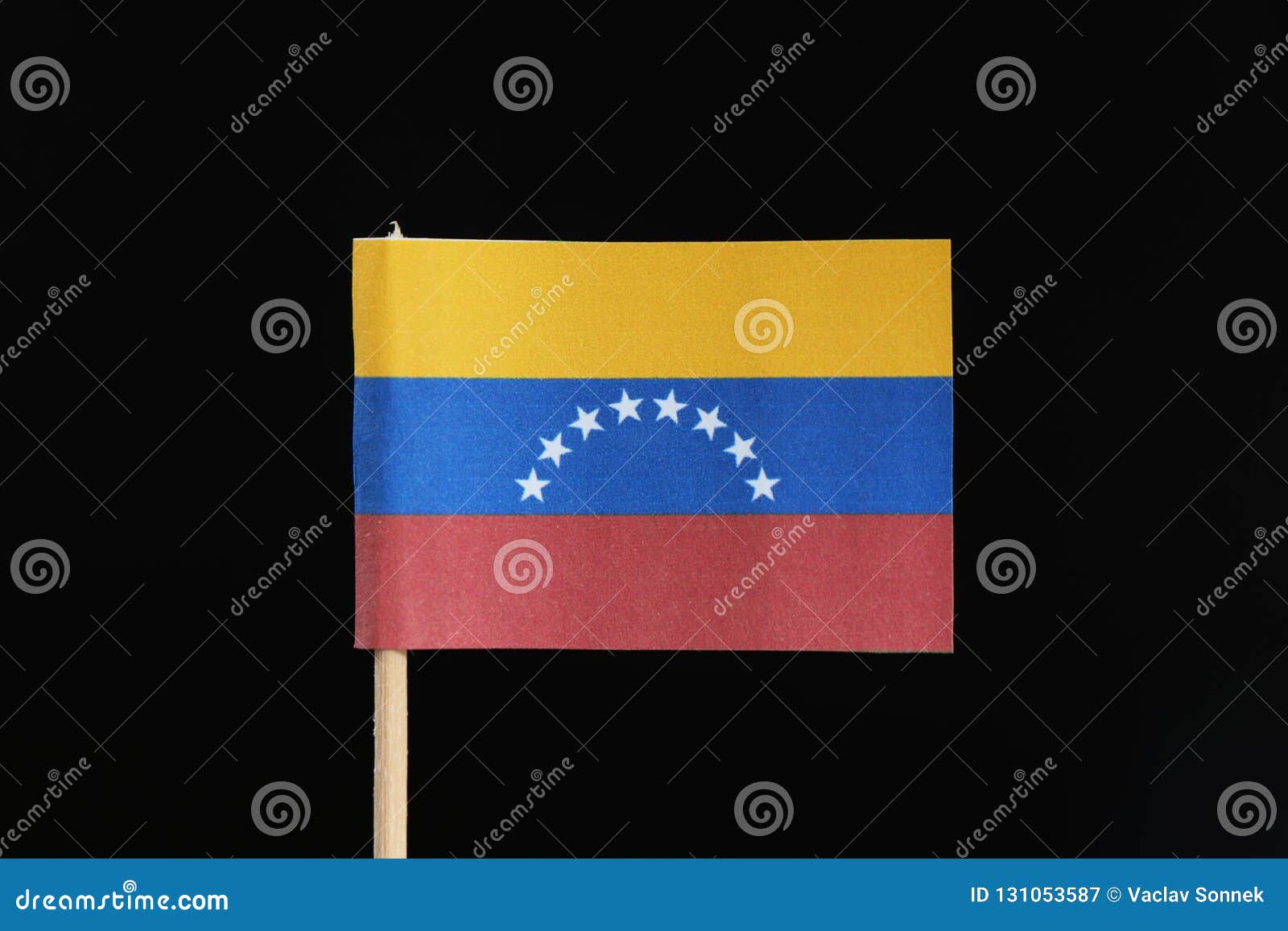 inschakelen Laat je zien waarheid A Official and Original Flag of Venezuela on Toothpick on Black Background.  a Horizontal Tricolor of Yellow, Blue and Red with an Stock Image - Image  of black, european: 131053587