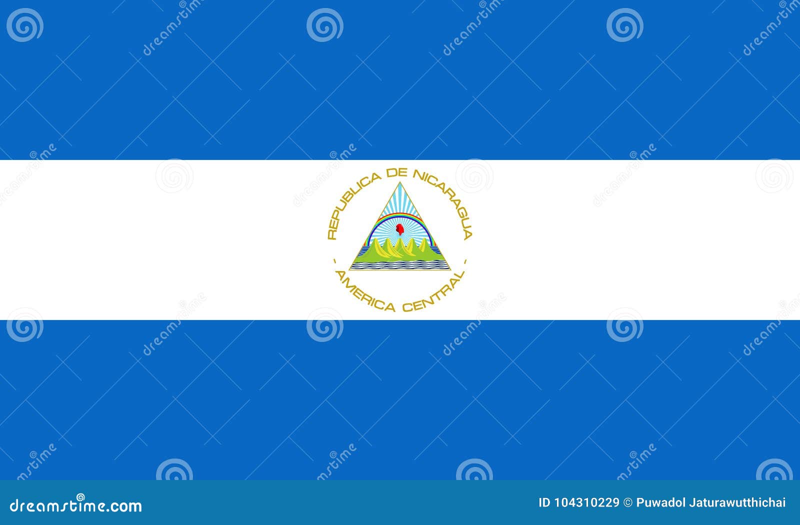 official  flag of nicaragua