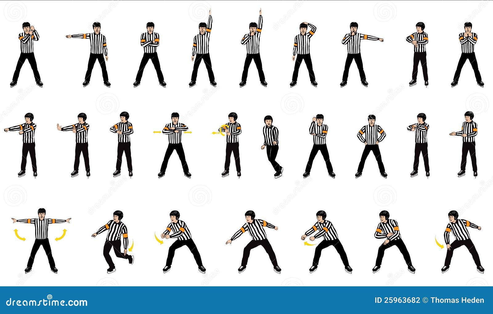 icce hockey officials or referee signals