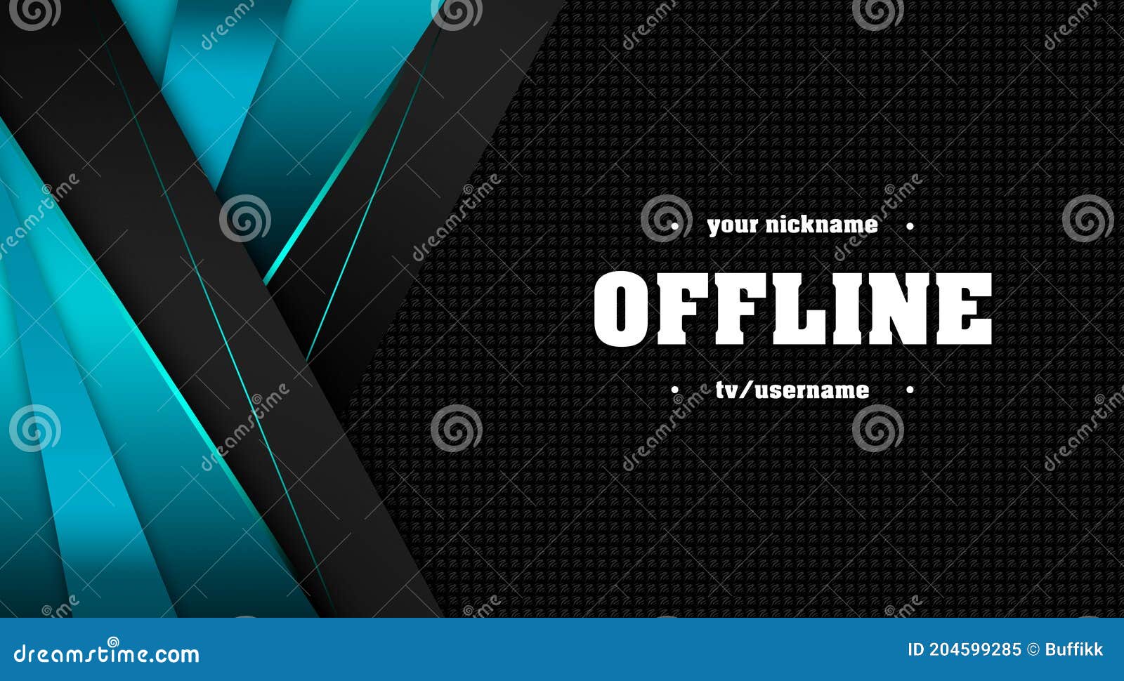 Offline Twitch Banner Background 16:9 for Stream. Offline Black Background  with Blue Gradient Lines Stock Illustration - Illustration of design,  screen: 204599285
