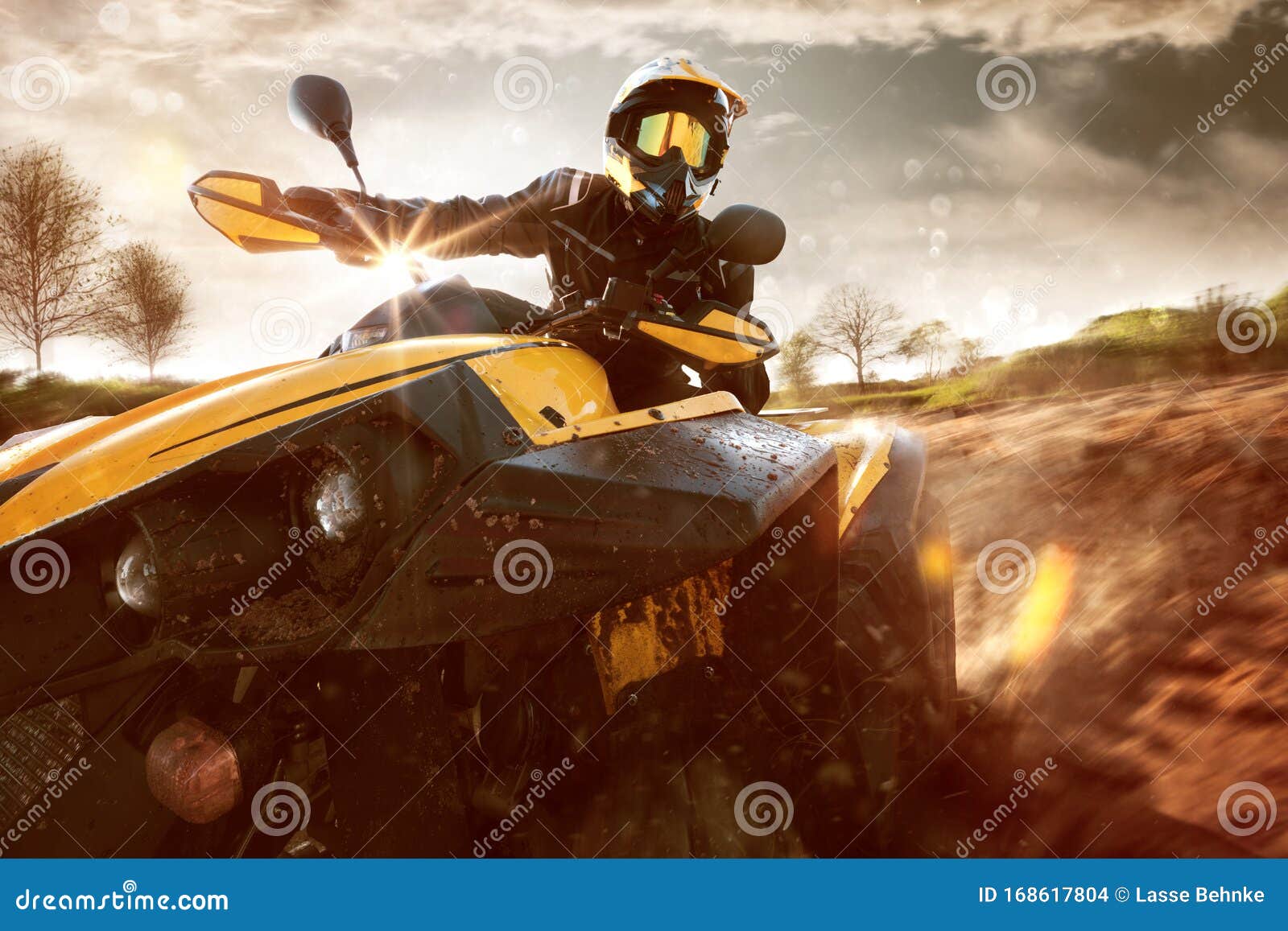 Offroad ATV Drive stock photo. Image of offroad, quad 168617804