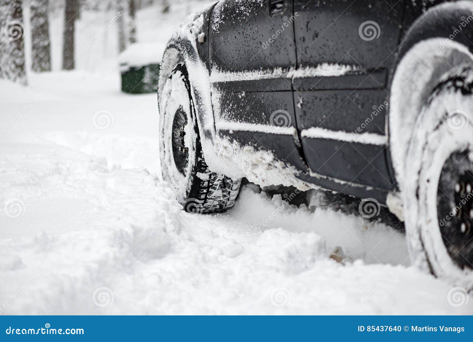 Offroad Car Tires Stuck in the Snow Stock Photo Image of dangerous