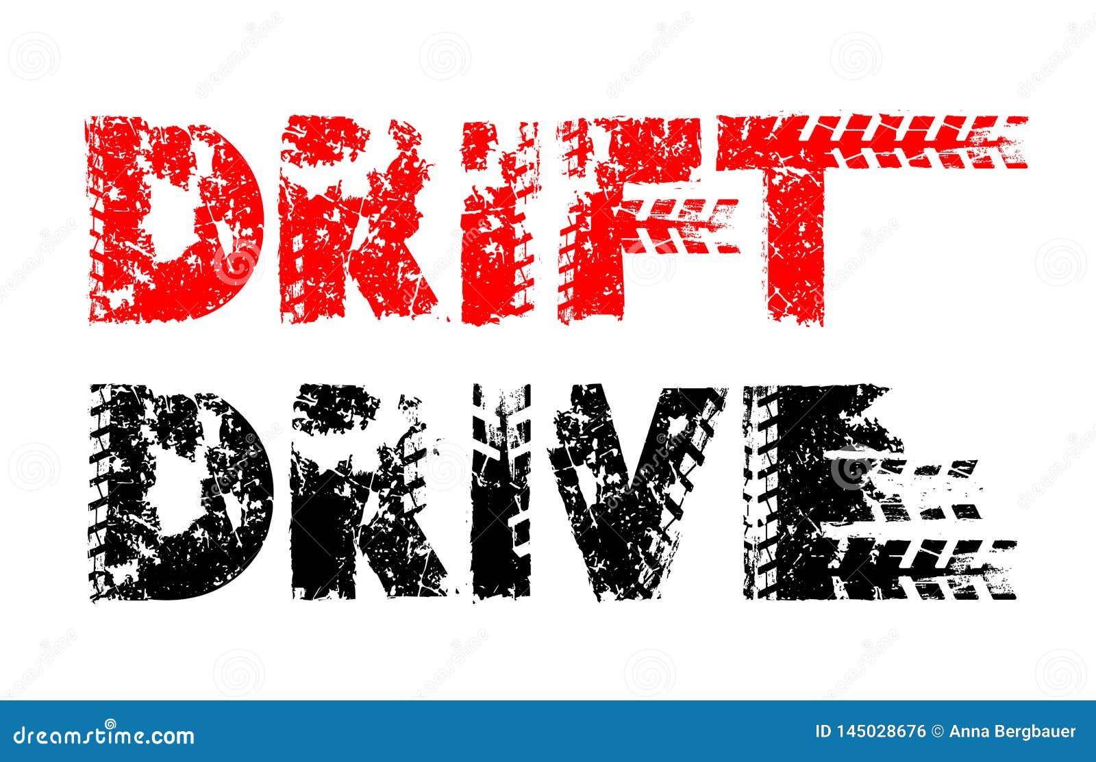 offroad grunge drive and drift lettering