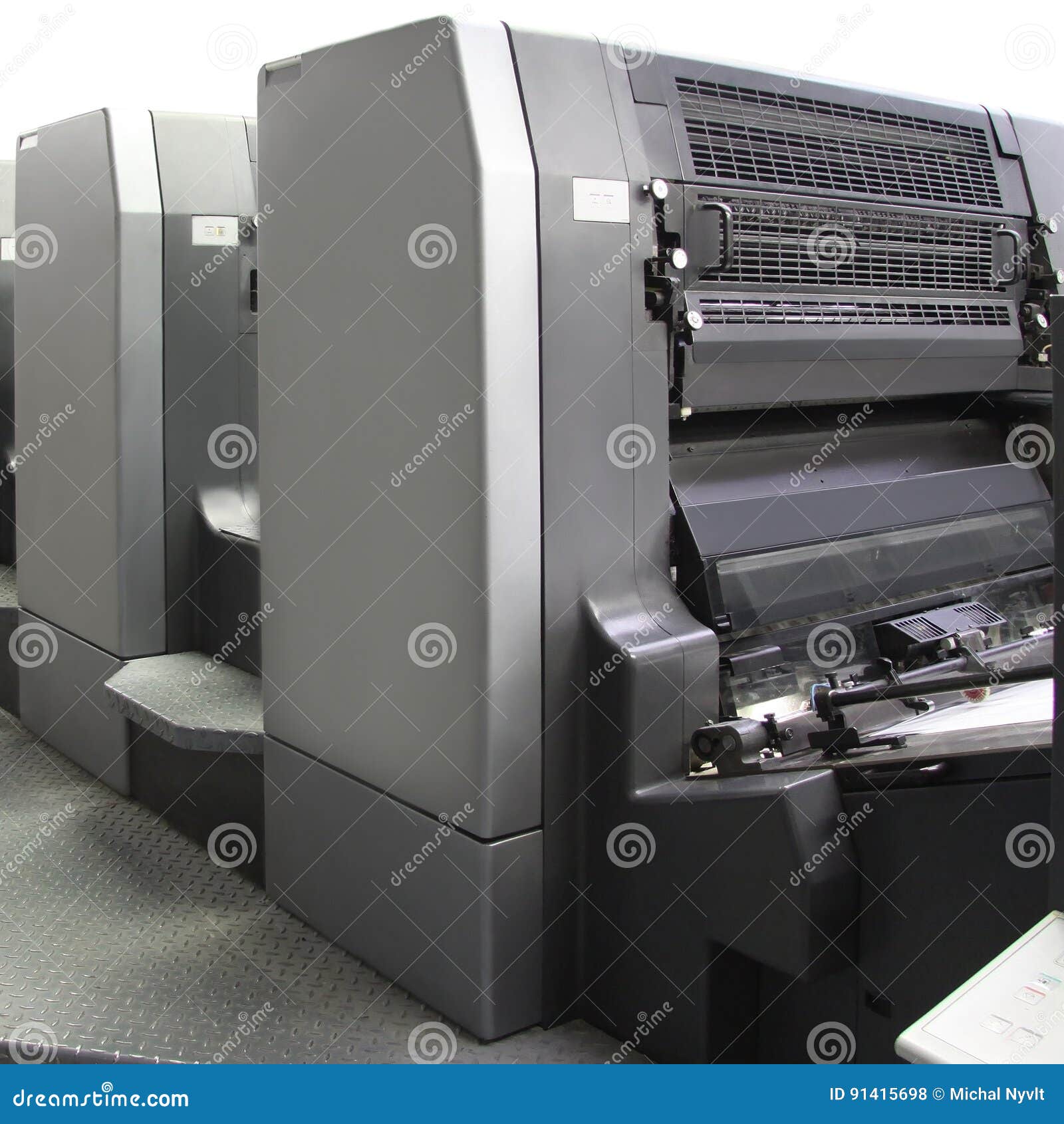 Offset Machine Press Printing Stock Photo Image of paper, industry