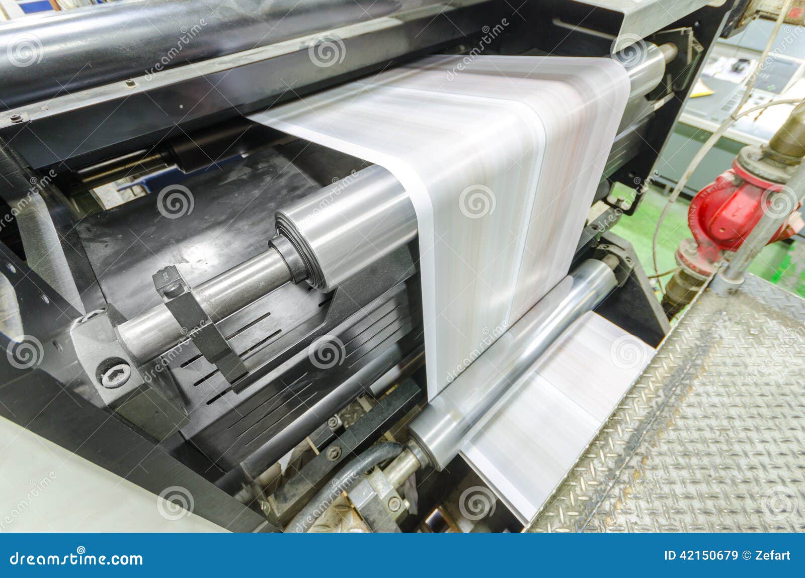 Offset Printing Press Machine Stock Image Image of interior, rollers