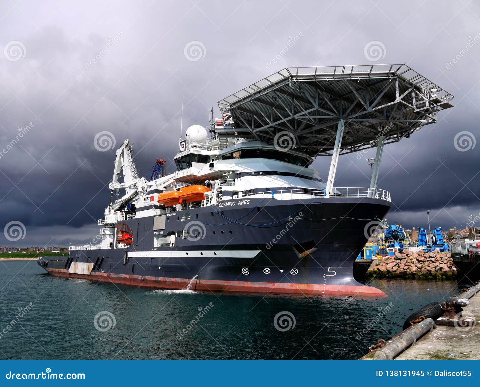 Offshore Diving Support Vessel Quayside. Editorial Image Image of