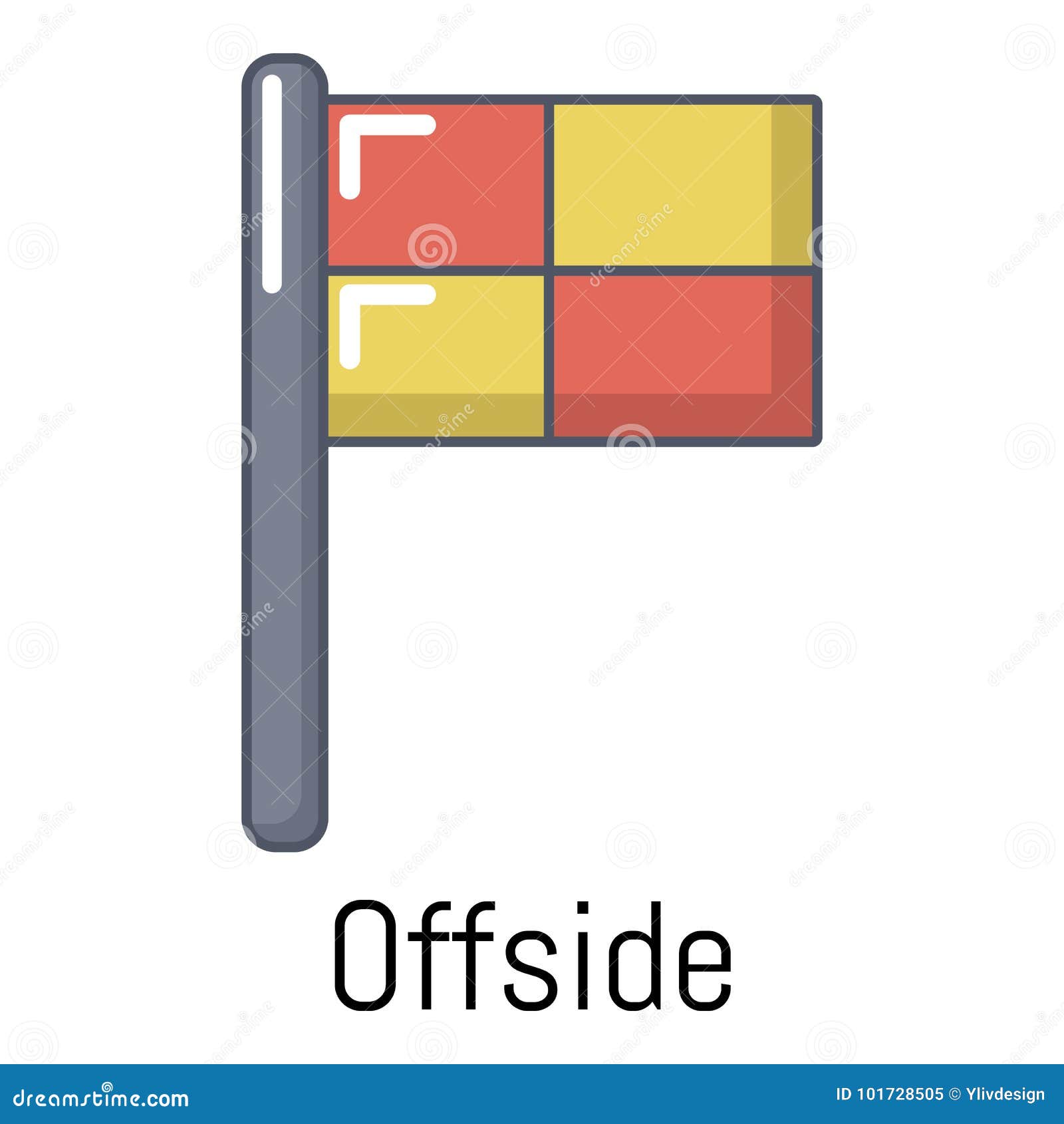 Offside Icon Vector From Soccer Collection. Thin Line Offside Outline