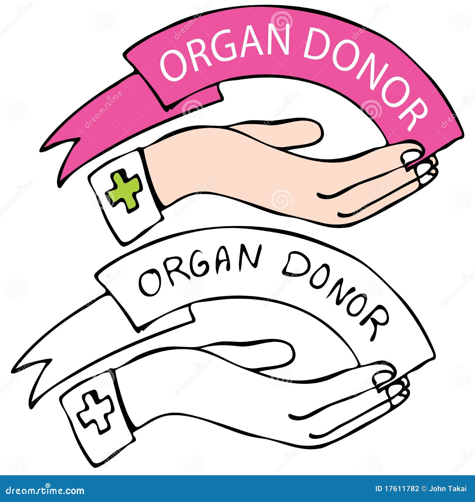 Ofiarodawca organ. Sztandaru ofiarodawca ręki wizerunku organ