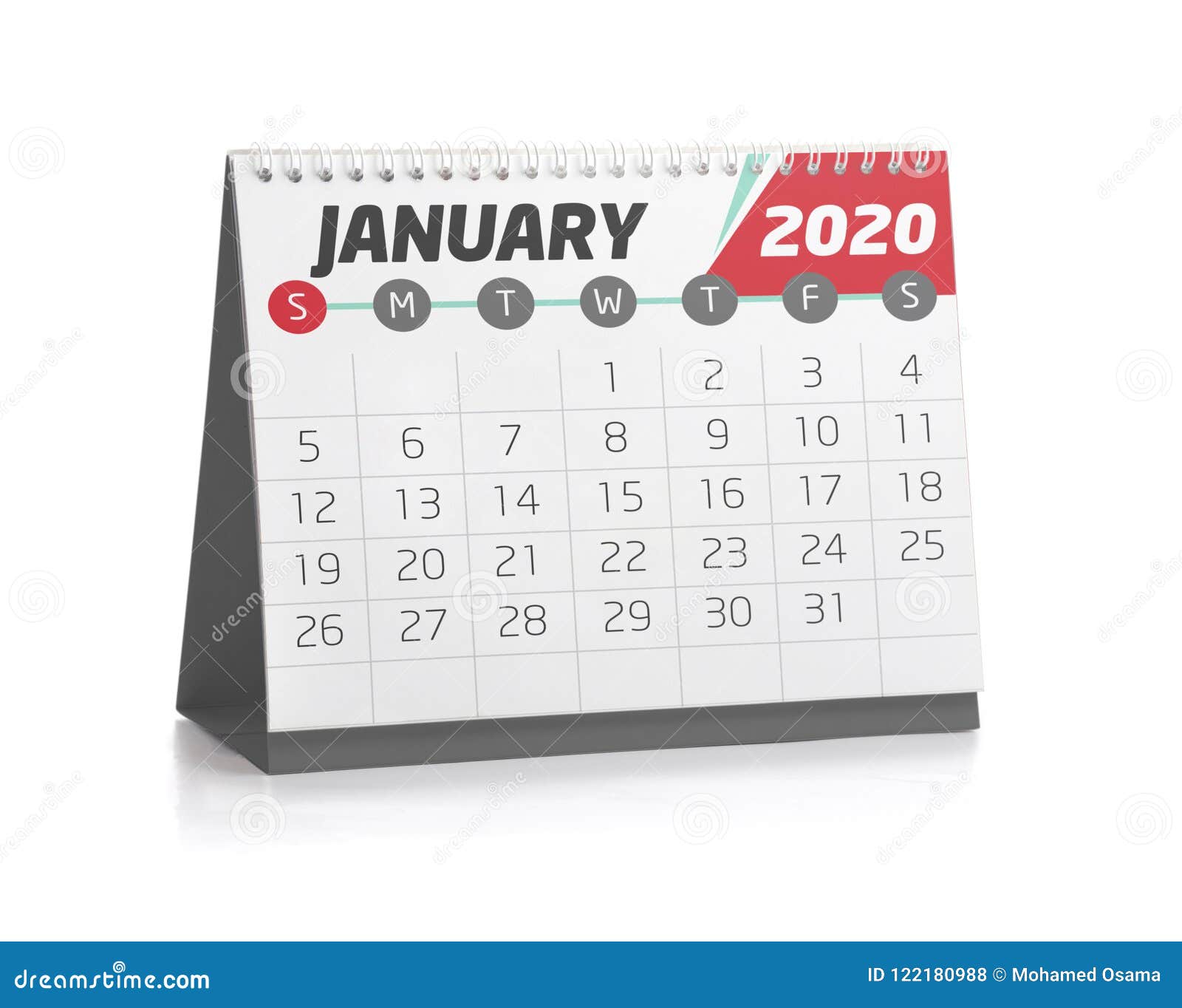 ligero asesinato inversión Oficina Calendario Enero De 2020 Stock de ilustración - Ilustración de  recordatorio, planificador: 122180988