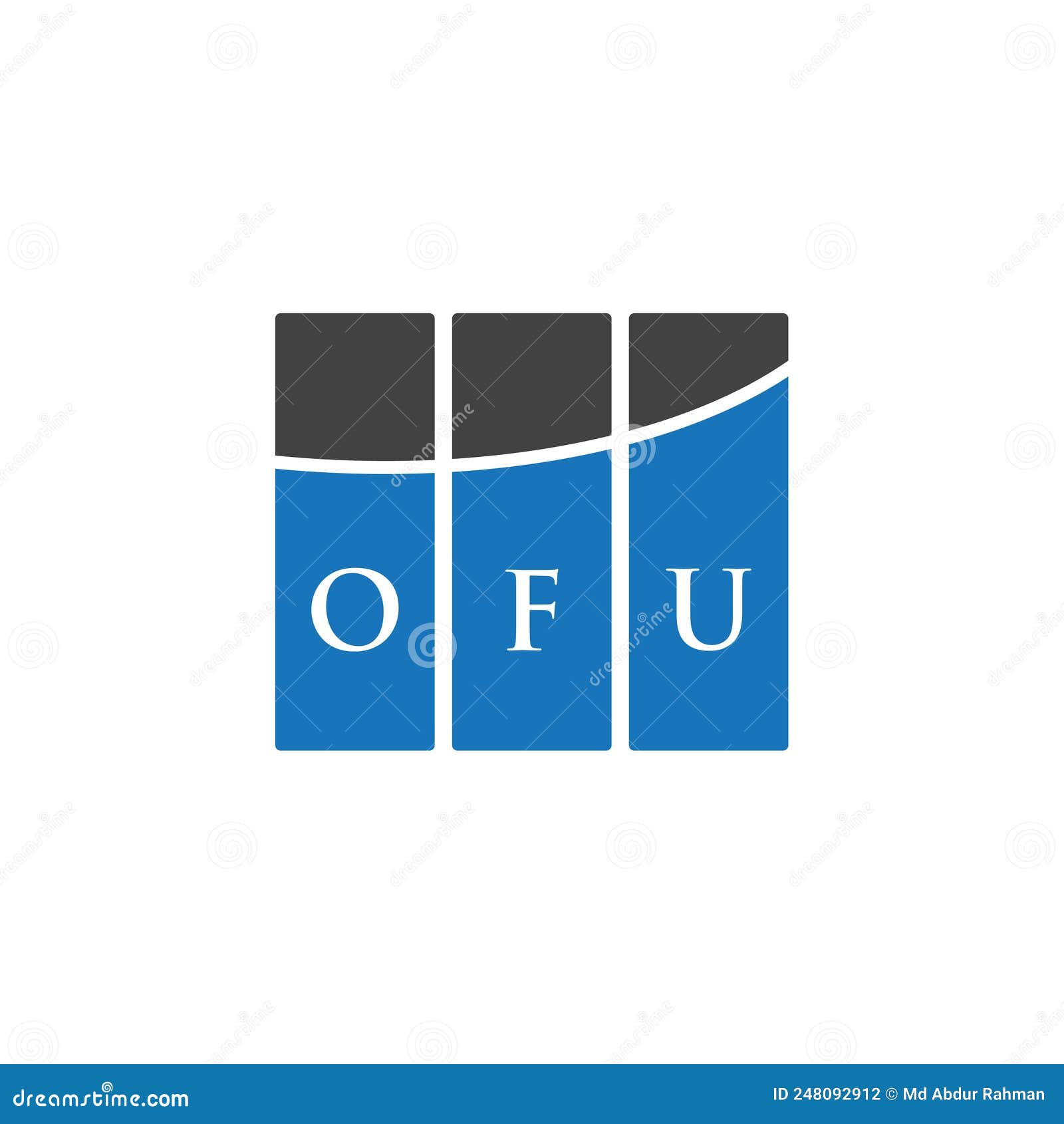 ofu letter logo  on white background. ofu creative initials letter logo concept. ofu letter .ofu letter logo  on