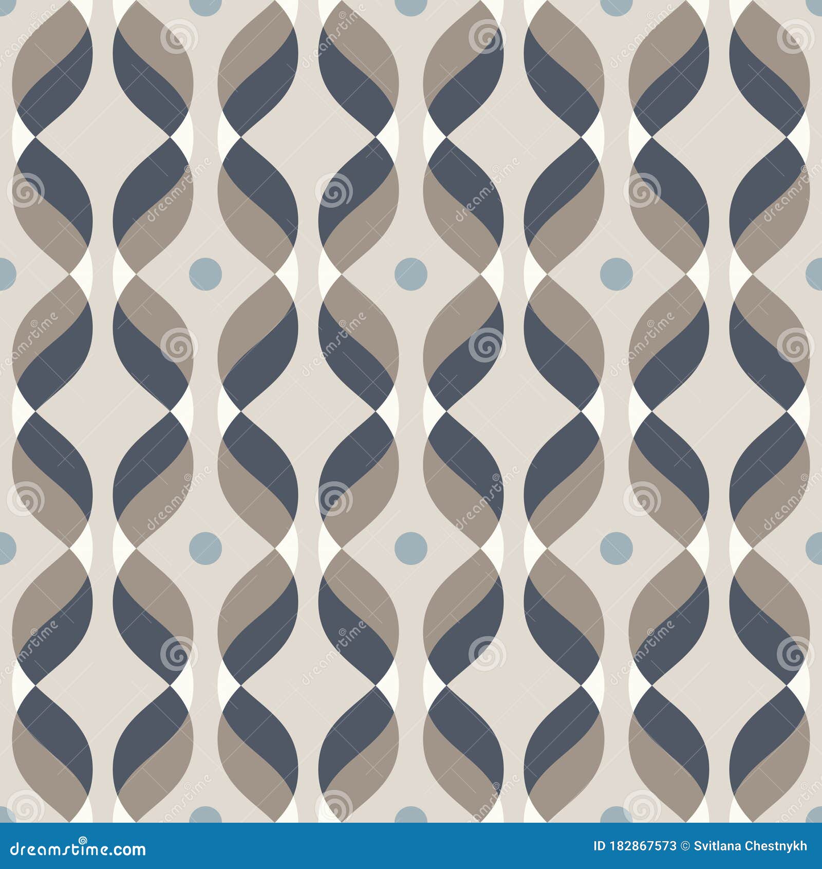 Ogee Seamless Vector Curved Pattern, Abstract Geometric Background. Mid ...