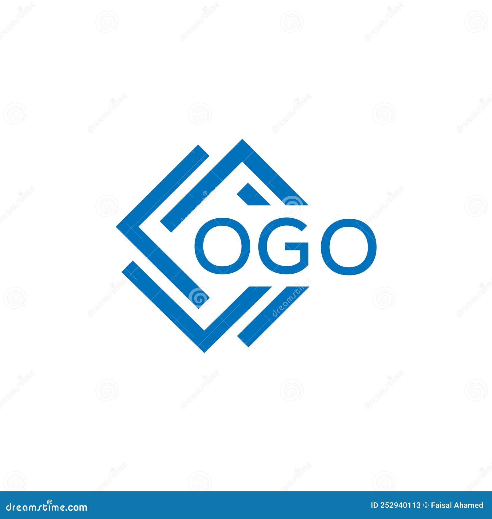 ogo letter logo  on white background. ogo creative circle letter logo concept