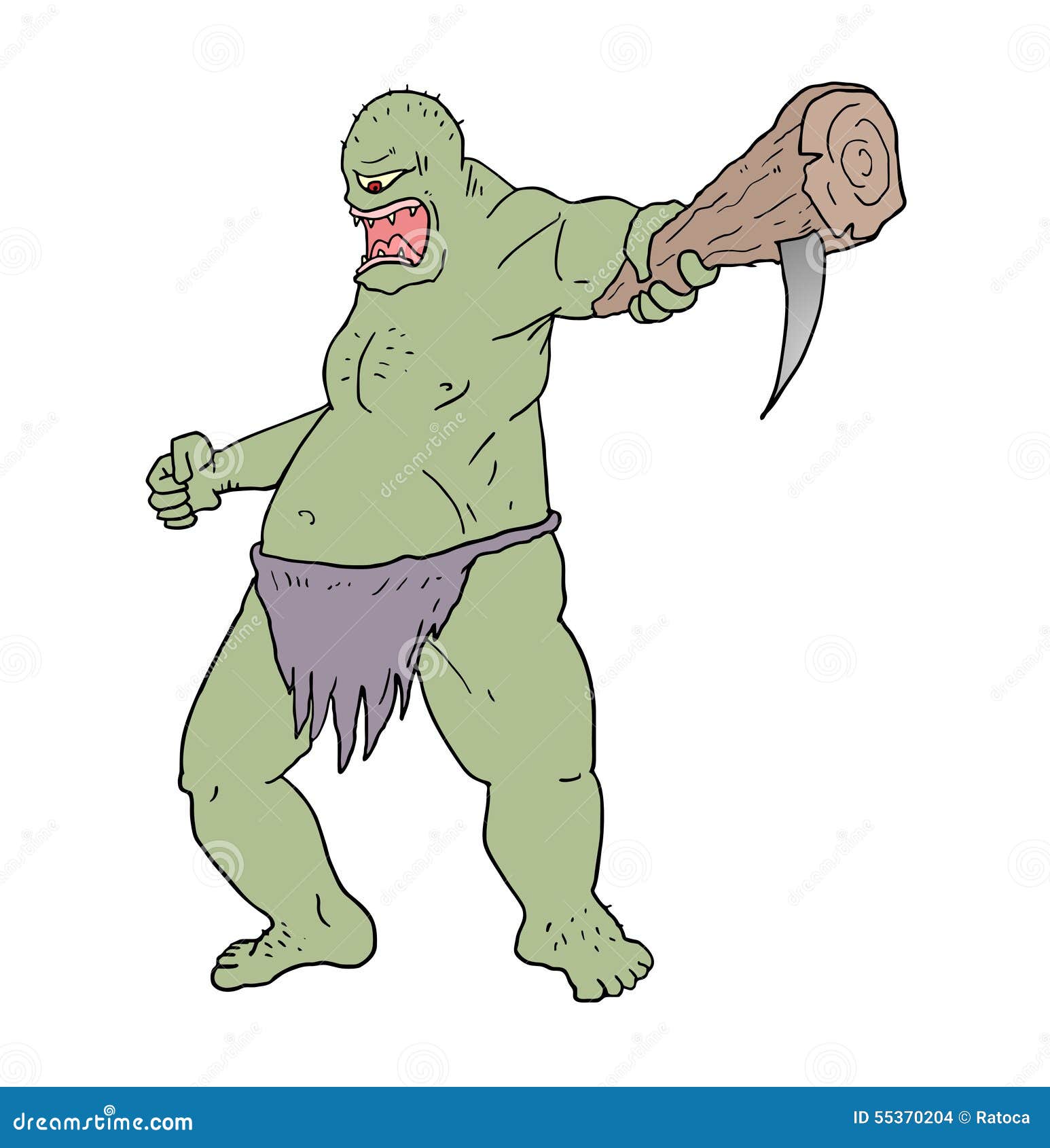 Ogre draw stock vector. Illustration of design, giant - 55370204