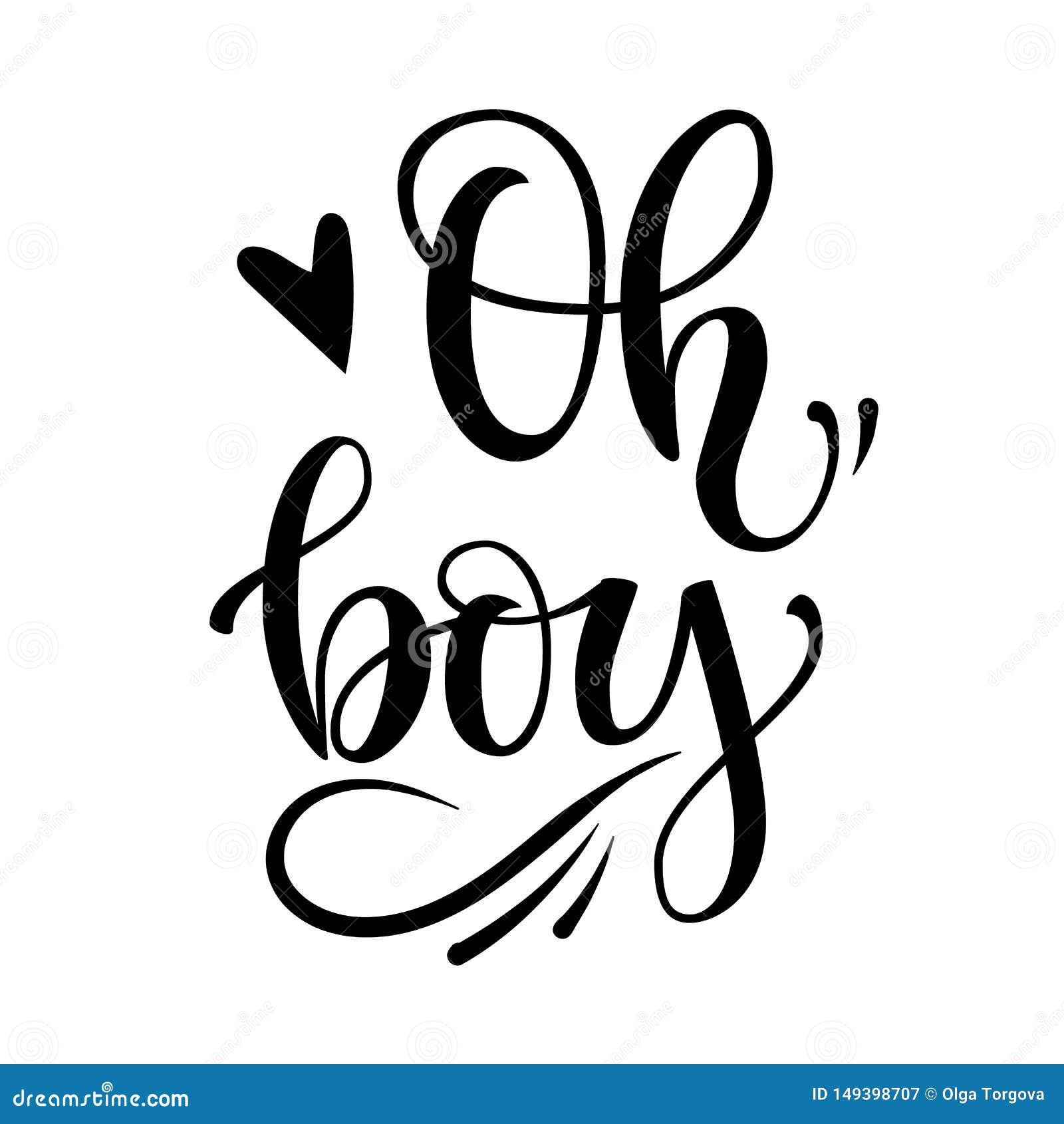 Download Oh, Boy Logo Quote. Baby Shower Hand Drawn Lettering ...
