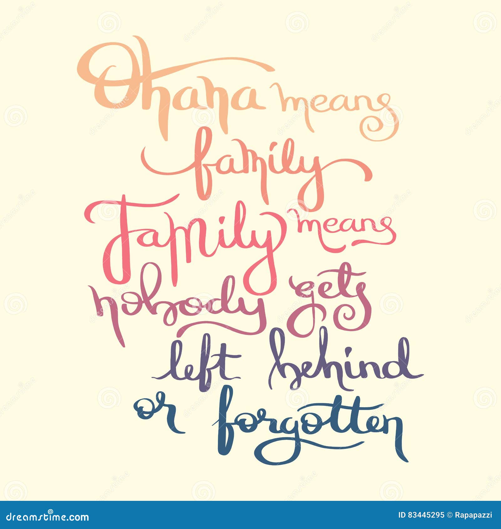 Ohana vektor abbildung. Illustration von druck, pinsel 83445295