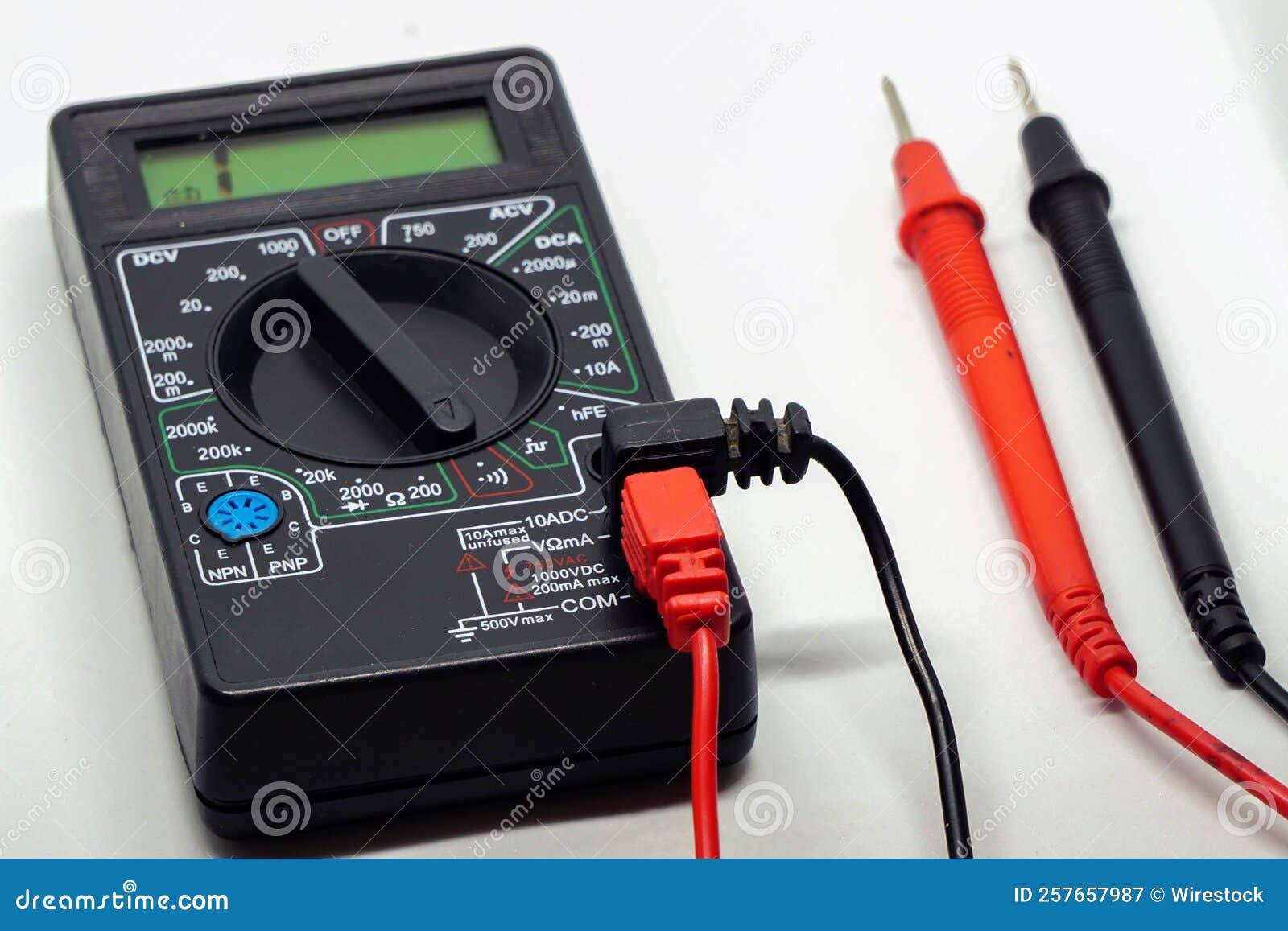 Ohmmeter on White Isolated Background, Closeup Stock Image Image of