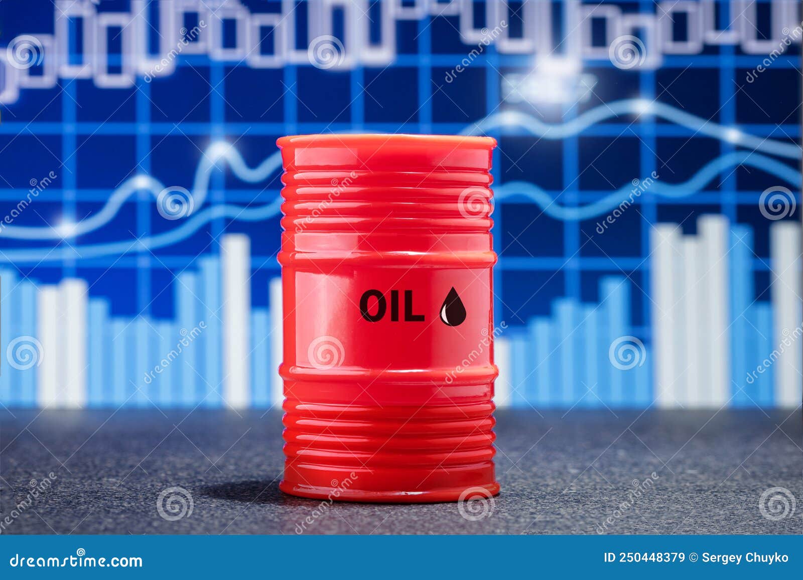 Oil Barrel on the Background of Oil Chart. Stock Image Image of price